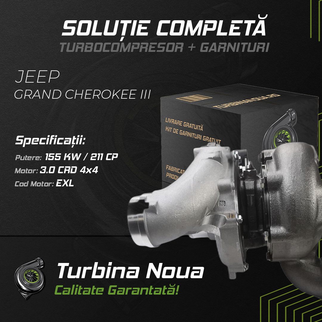 Turbina JEEP GRAND CHEROKEE III 3.0 CRD 4x4 155 KW / 211 CP Noua - Image 2