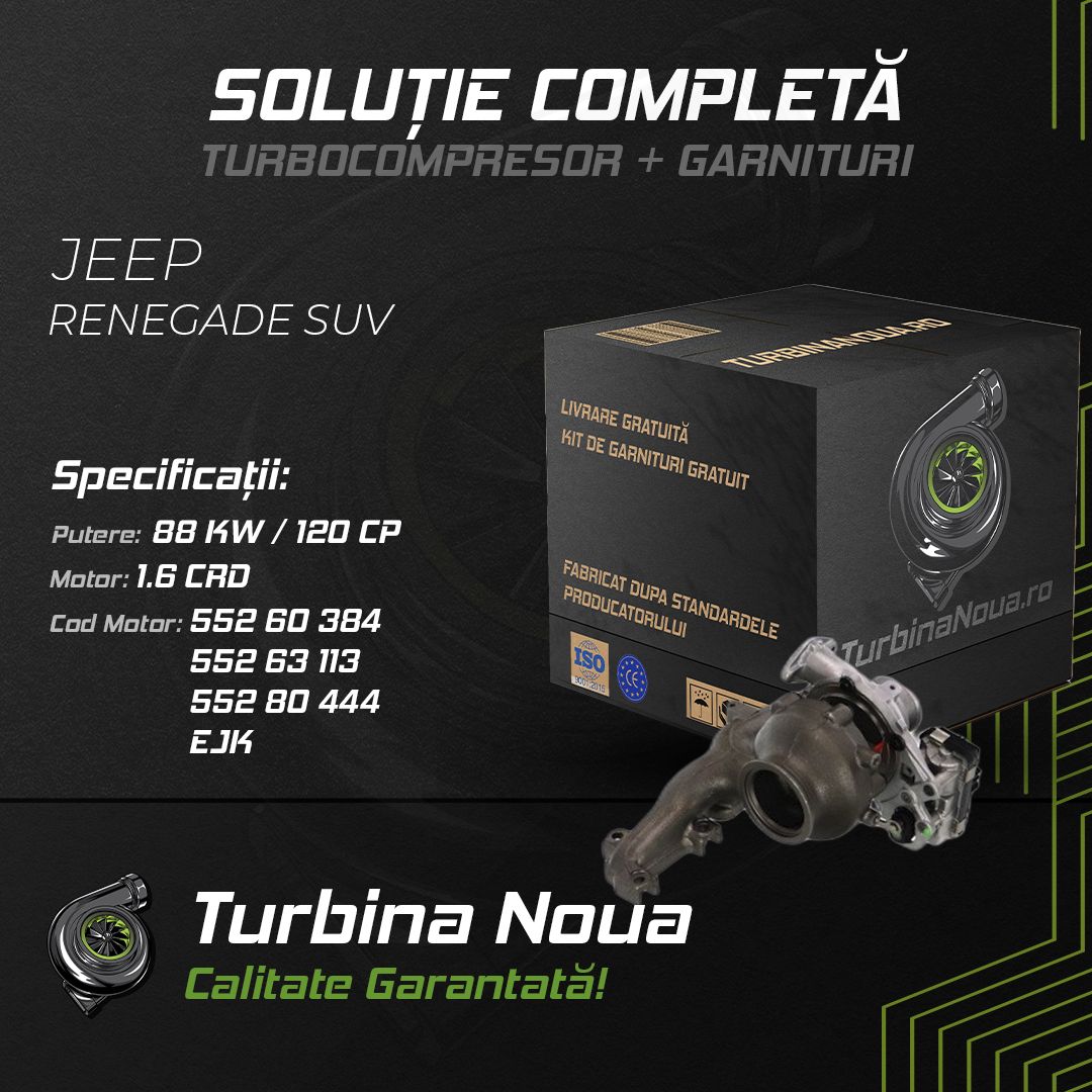 Turbina JEEP RENEGADE SUV 1.6 CRD 88 KW / 120 CP Noua - Image 2