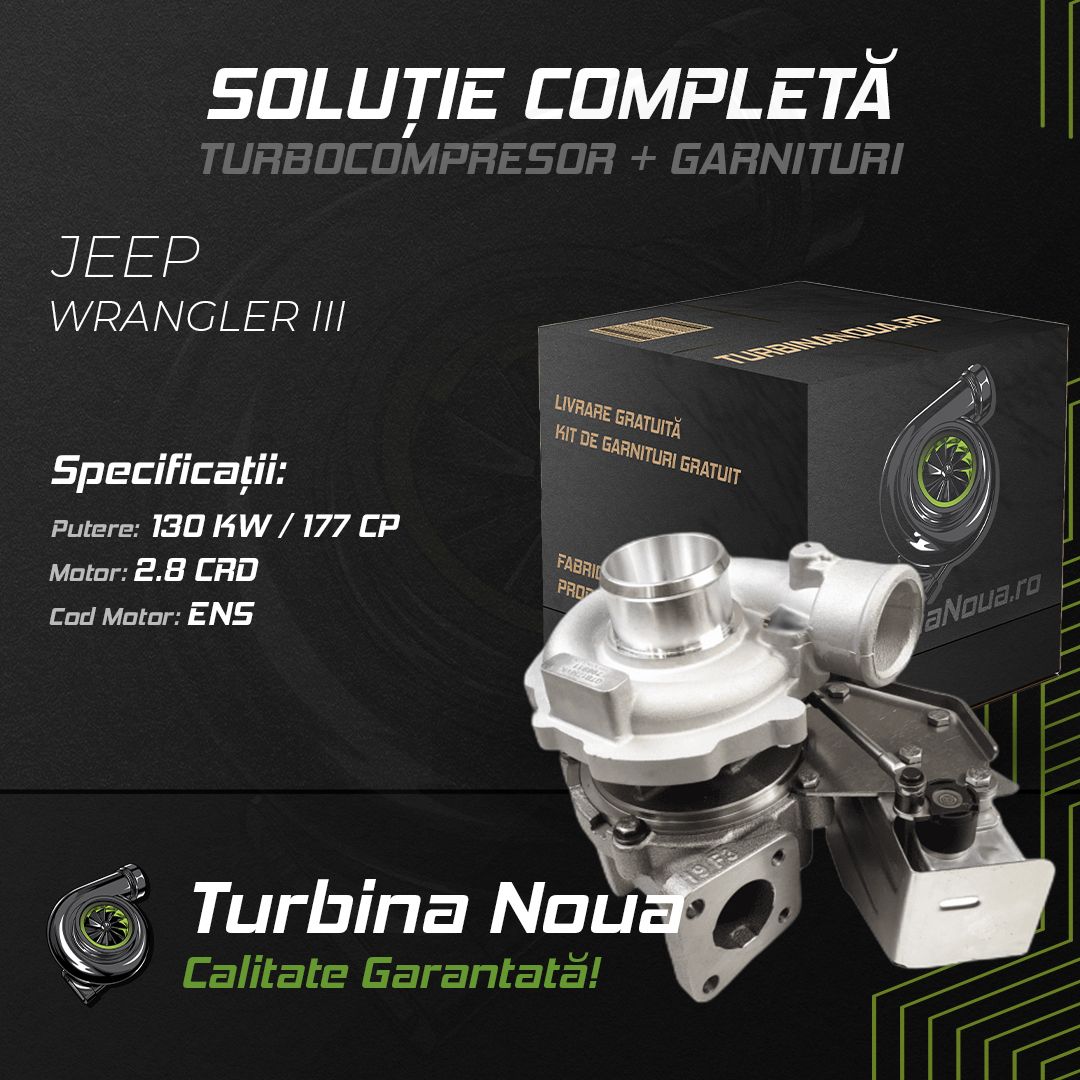 Turbina JEEP WRANGLER III 2.8 CRD 130 KW / 177 CP Noua - Image 2