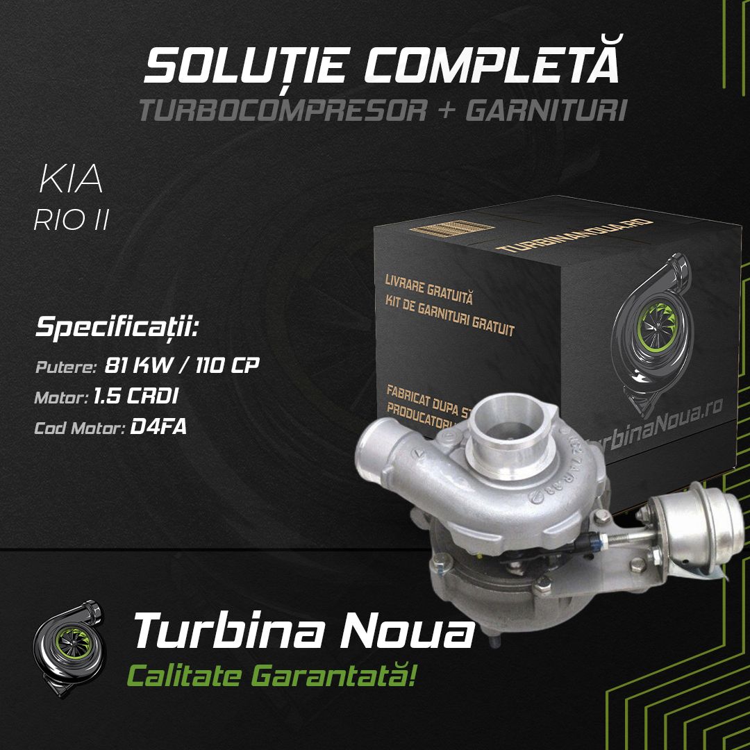 Turbina KIA RIO II 1.5 CRDi 81 KW / 110 CP Noua - Image 2