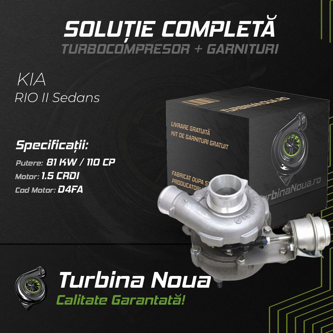 Turbina KIA RIO II Sedans 1.5 CRDi 81 KW / 110 CP Noua - Image 2