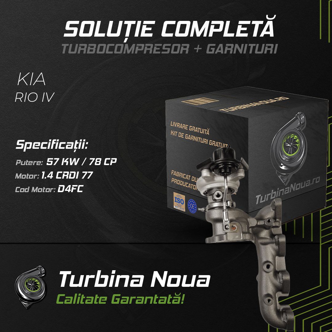 Turbina KIA RIO IV 1.4 CRDi 77 57 KW / 78 CP Noua - Image 2
