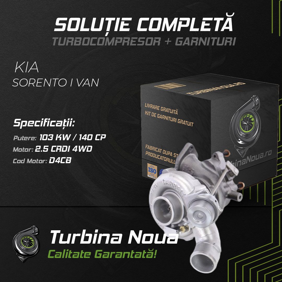 Turbina KIA SORENTO I VAN 2.5 CRDi 4WD 103 KW / 140 CP Noua - Image 2