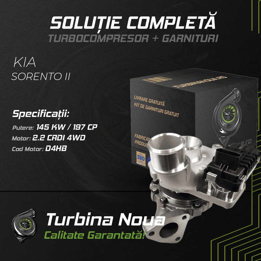 Turbina KIA SORENTO II 2.2 CRDi 4WD 145 KW / 197 CP Noua - Image 2