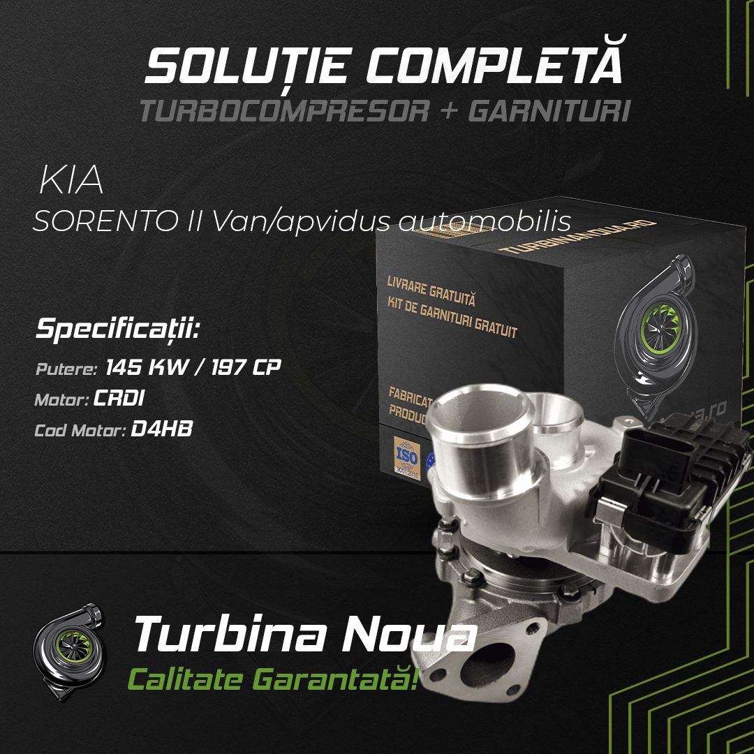 Turbina KIA SORENTO II Van/apvidus automobilis CRDi 145 KW / 197 CP Noua - Image 2
