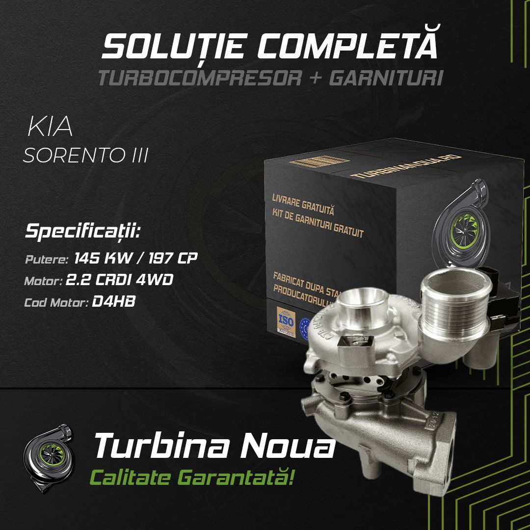 Turbina KIA SORENTO III 2.2 CRDI 4WD 145 KW / 197 CP Noua - Image 2