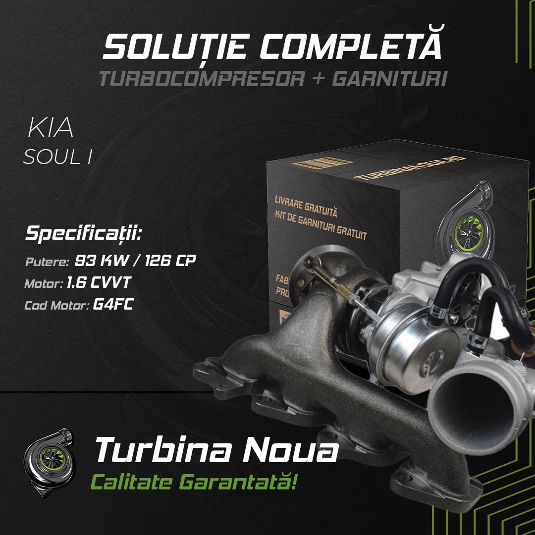 Turbina KIA SOUL I 1.6 CVVT 93 KW / 126 CP Noua - Image 2