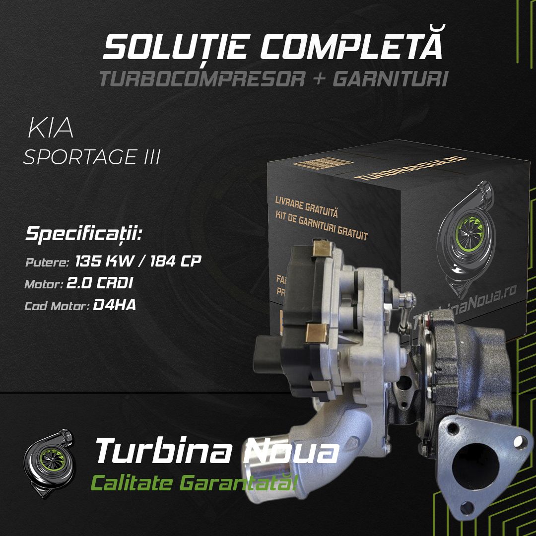Turbina KIA SPORTAGE III 2.0 CRDi 135 KW / 184 CP Noua - Image 2