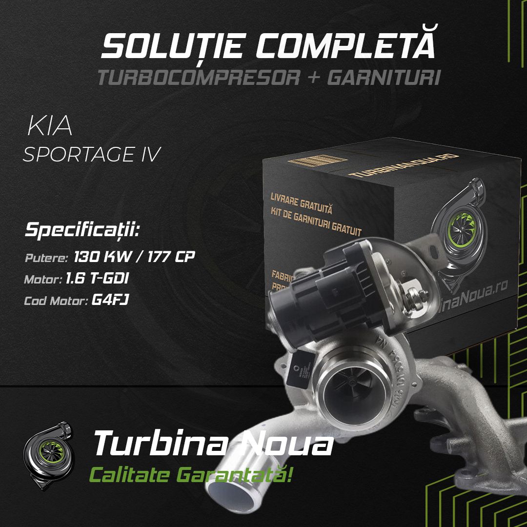 Turbina KIA SPORTAGE IV 1.6 T-GDI 130 KW / 177 CP Noua - Image 2