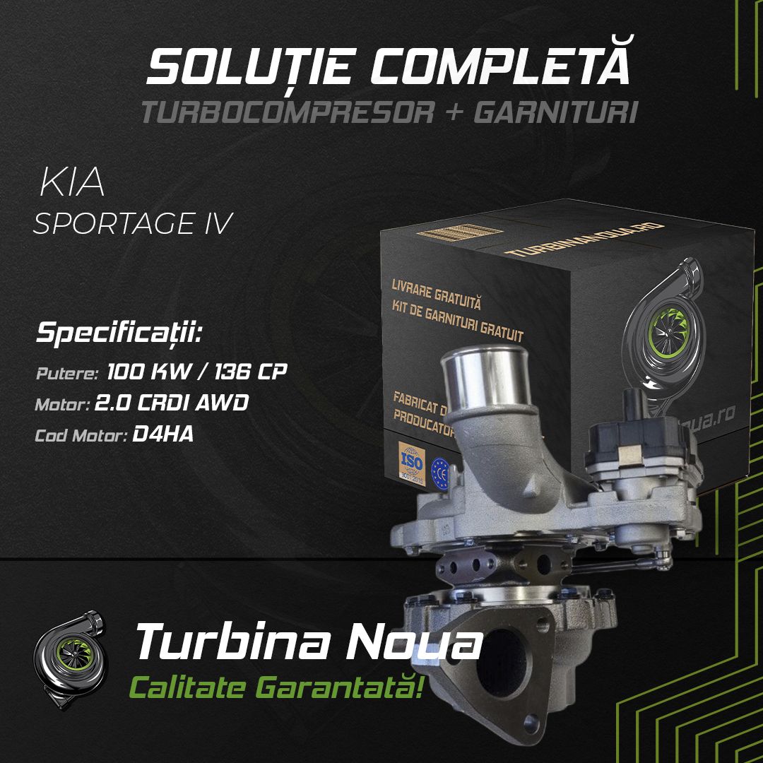 Turbina KIA SPORTAGE IV 2.0 CRDi AWD 100 KW / 136 CP Noua - Image 2