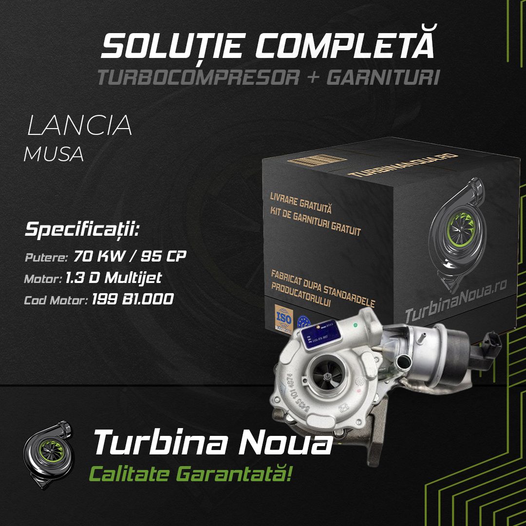 Turbina LANCIA MUSA 1.3 D Multijet 70 KW / 95 CP Noua - Image 2