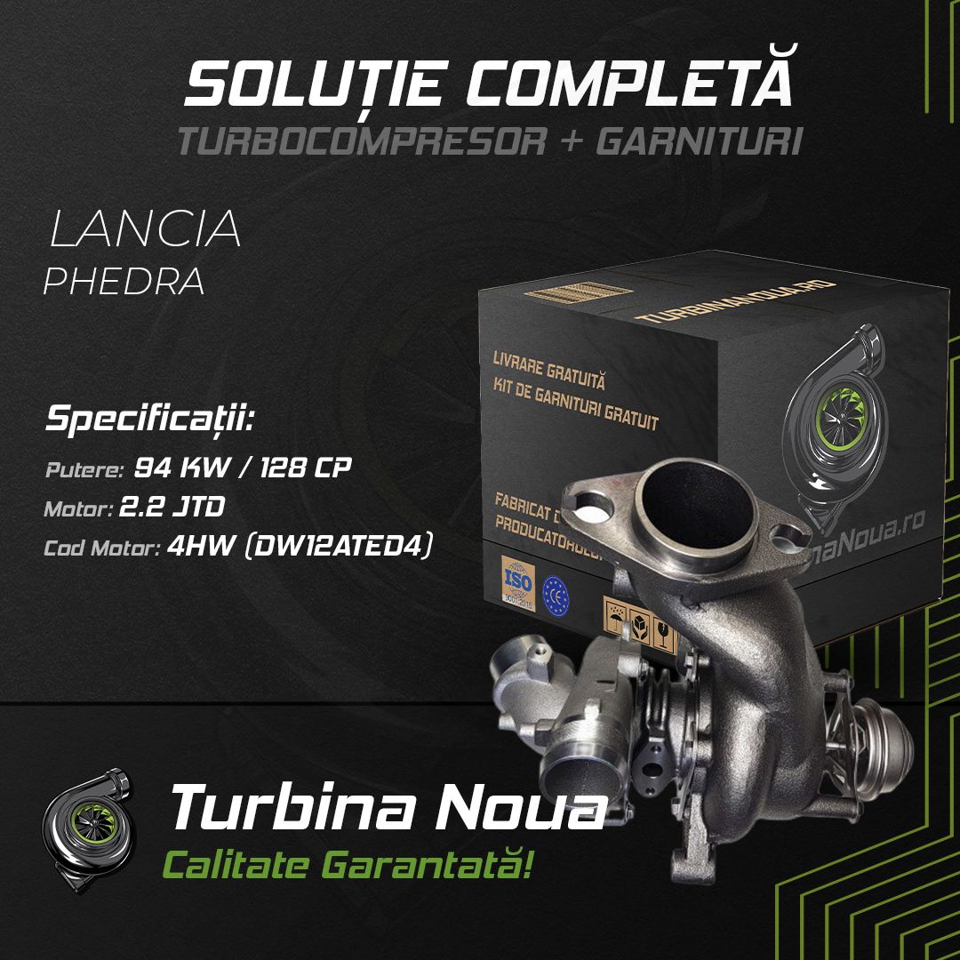 Turbina LANCIA PHEDRA 2.2 JTD 94 KW / 128 CP Noua - Image 2