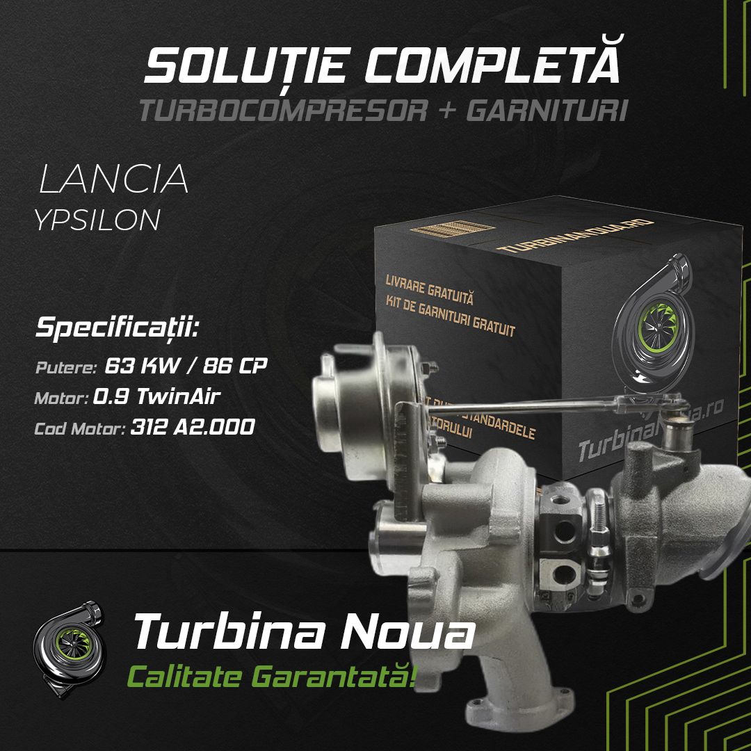 Turbina LANCIA YPSILON 0.9 TwinAir 63 KW / 86 CP Noua - Image 2