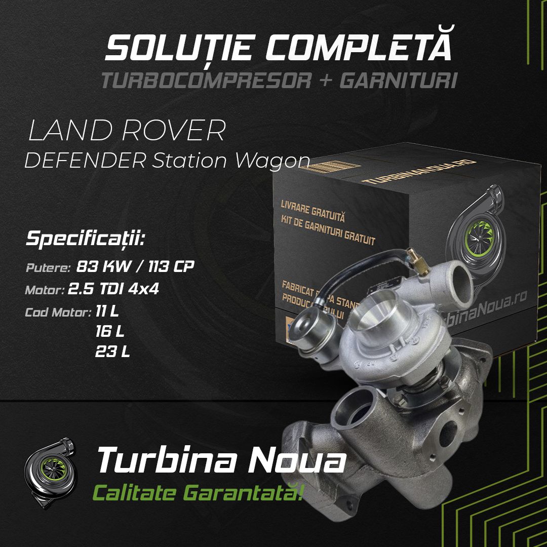 Turbina LAND ROVER DEFENDER Station Wagon 2.5 TDI 4x4 83 KW / 113 CP Noua - Image 2