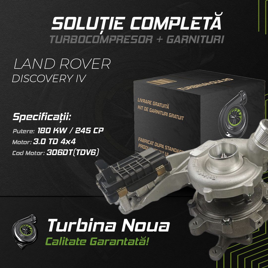 Turbina LAND ROVER DISCOVERY IV 3.0 TD 4x4 180 KW / 245 CP Noua - Image 2
