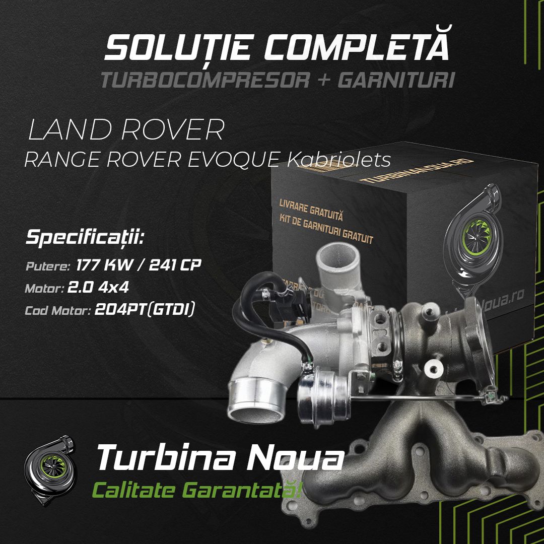 Turbina LAND ROVER RANGE ROVER EVOQUE Kabriolets 2.0 4x4 177 KW / 241 CP Noua - Image 2
