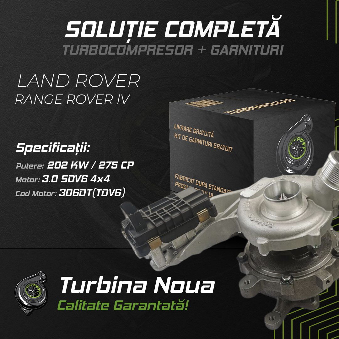Turbina LAND ROVER RANGE ROVER IV 3.0 SDV6 4x4 202 KW / 275 CP Noua - Image 2