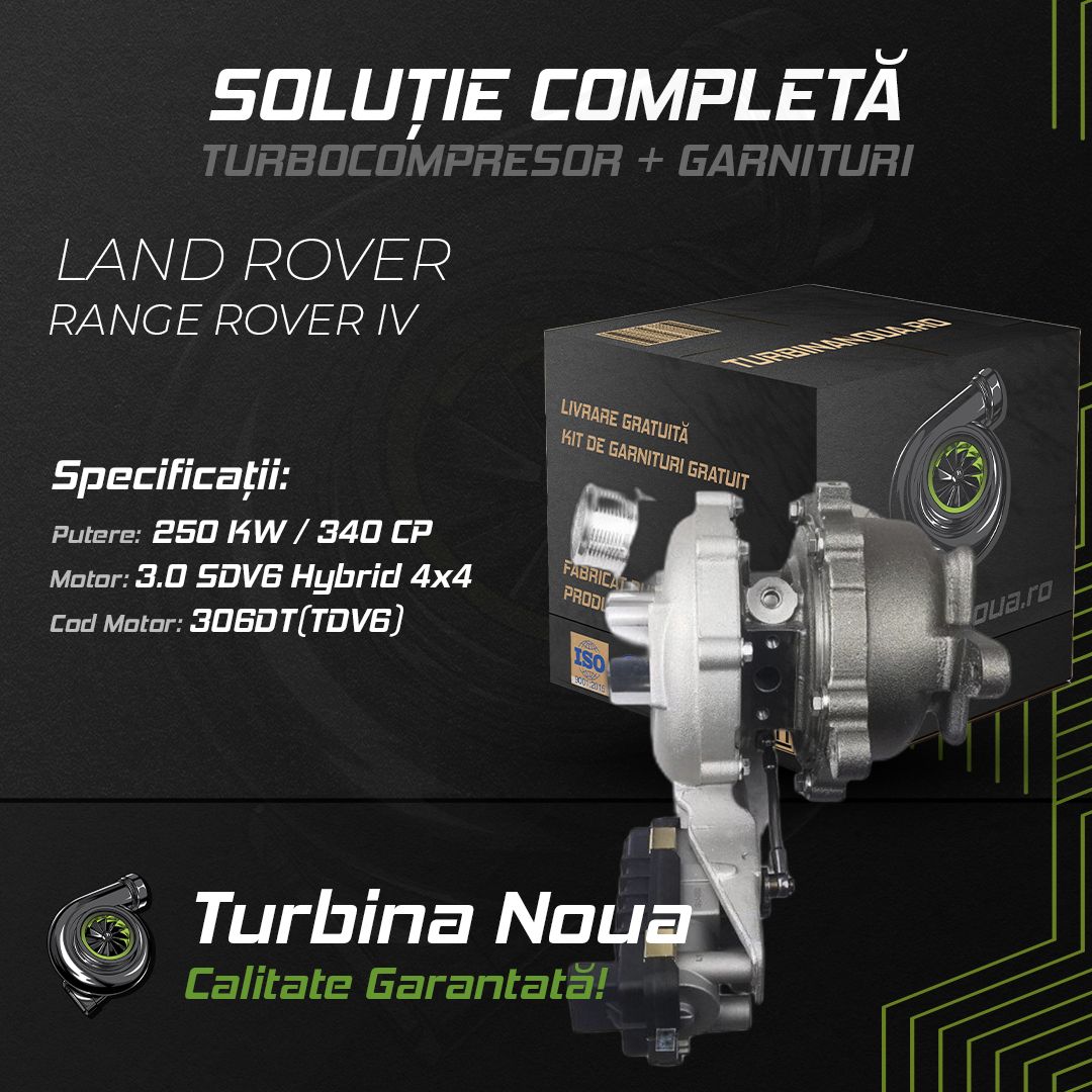 Turbina LAND ROVER RANGE ROVER IV 3.0 SDV6 Hybrid 4x4 250 KW / 340 CP Noua - Image 2