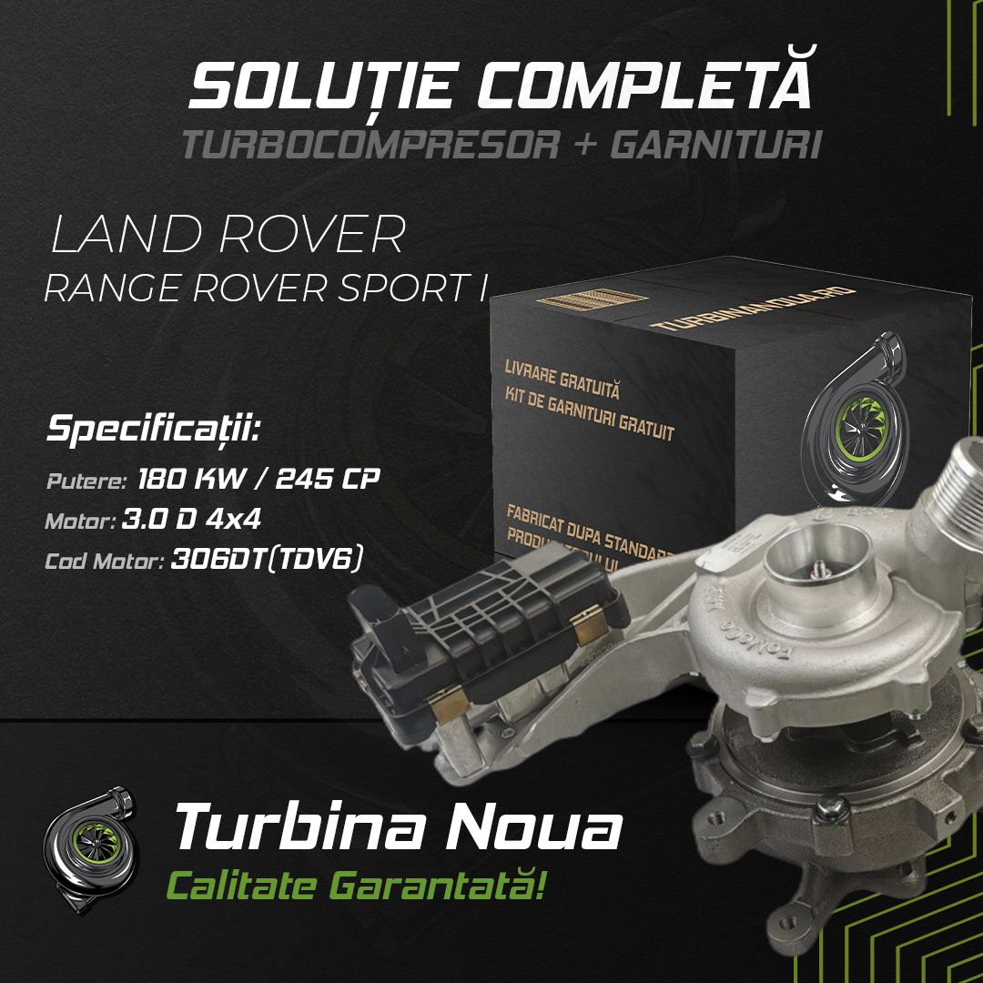Turbina LAND ROVER RANGE ROVER SPORT I 3.0 D 4x4 180 KW / 245 CP Noua - Image 2