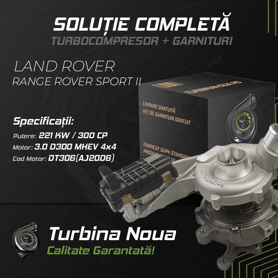 Turbina LAND ROVER RANGE ROVER SPORT II 3.0 D300 MHEV 4x4 221 KW / 300 CP Noua - Image 2