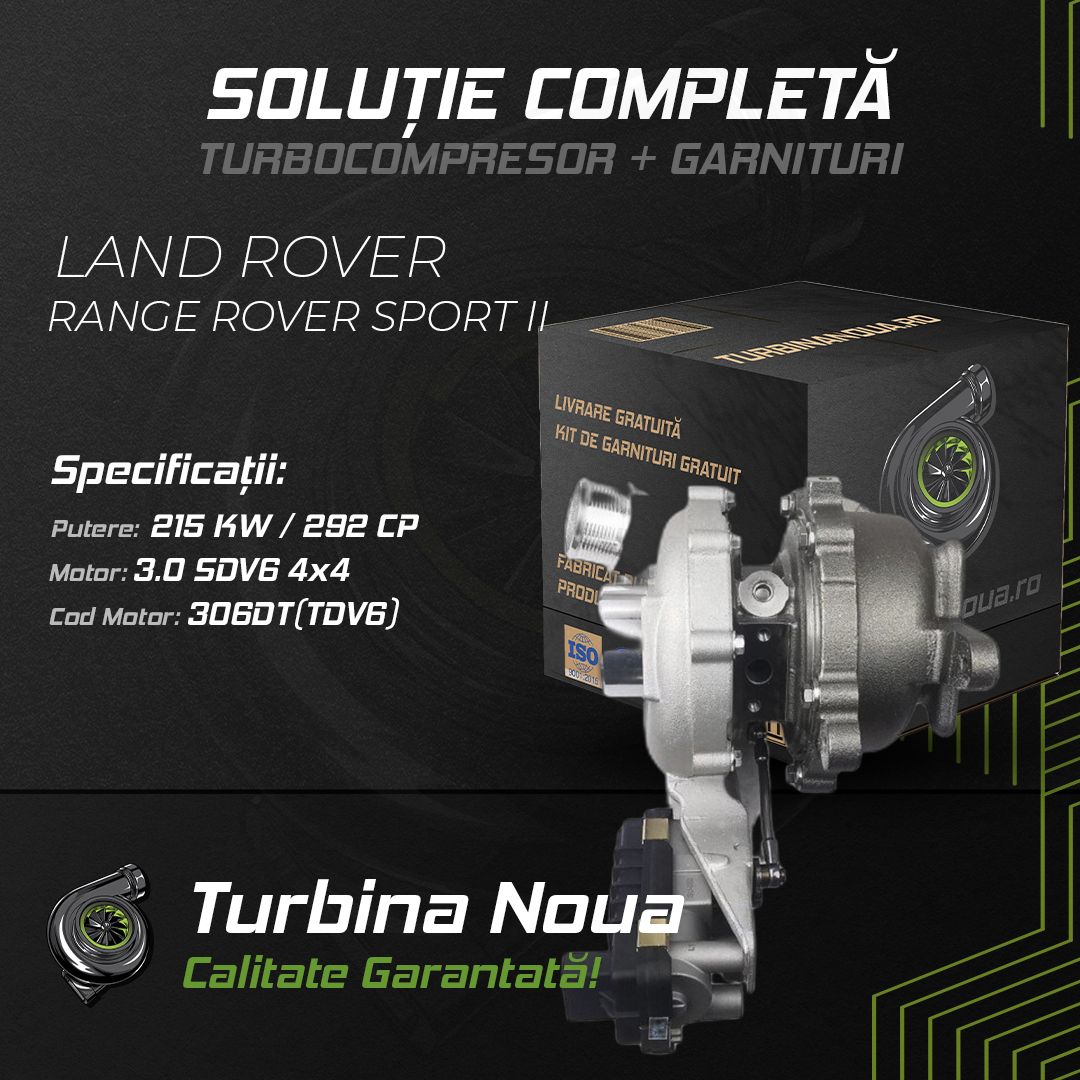 Turbina LAND ROVER RANGE ROVER SPORT II 3.0 SDV6 4x4 215 KW / 292 CP Noua - Image 2