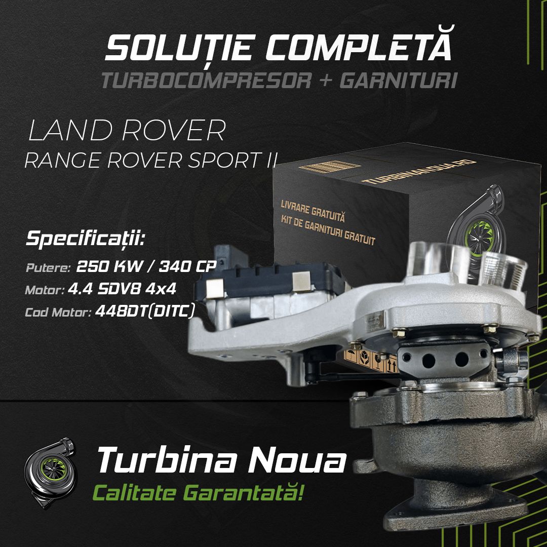 Turbina LAND ROVER RANGE ROVER SPORT II 4.4 SDV8 4x4 250 KW / 340 CP Noua - Image 2