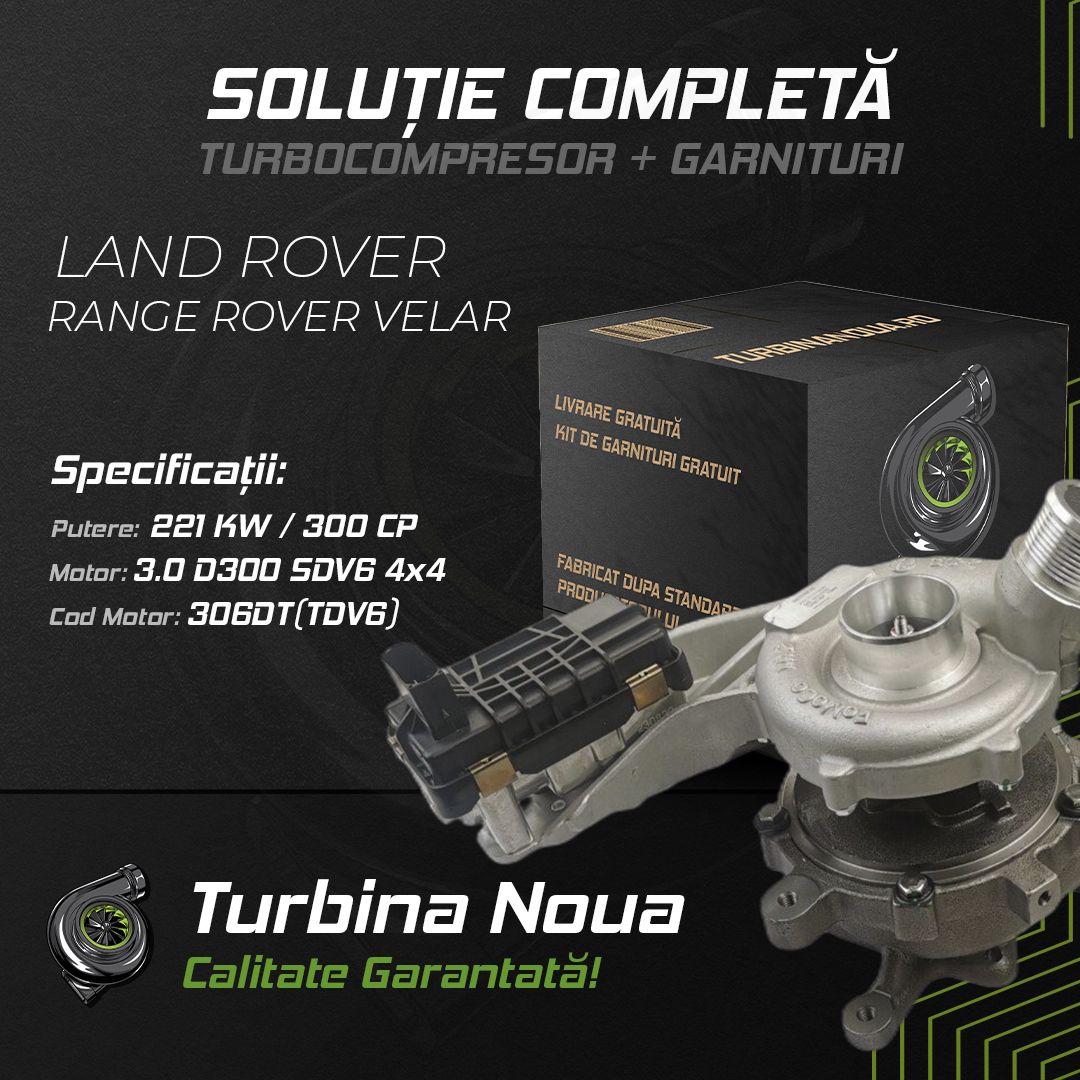 Turbina LAND ROVER RANGE ROVER VELAR 3.0 D300 SDV6 4x4 221 KW / 300 CP Noua - Image 2