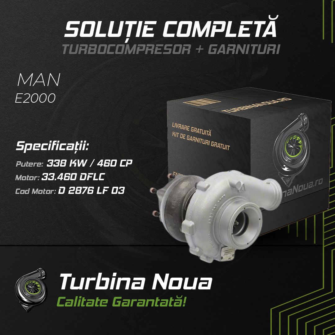 Turbina MAN E2000 33.460 DFLC 338 KW / 460 CP Noua - Image 2