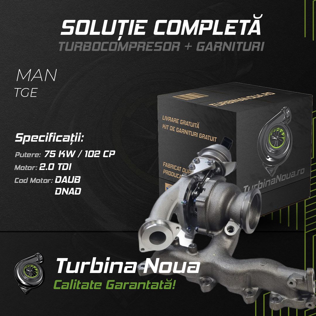Turbina MAN TGE 2.0 TDI 75 KW / 102 CP Noua - Image 2