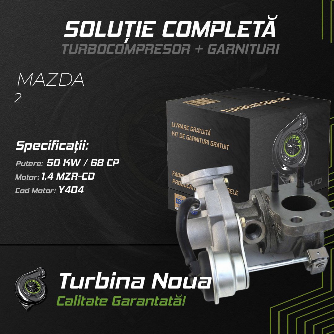 Turbina MAZDA 2 1.4 MZR-CD 50 KW / 68 CP Noua - Image 2