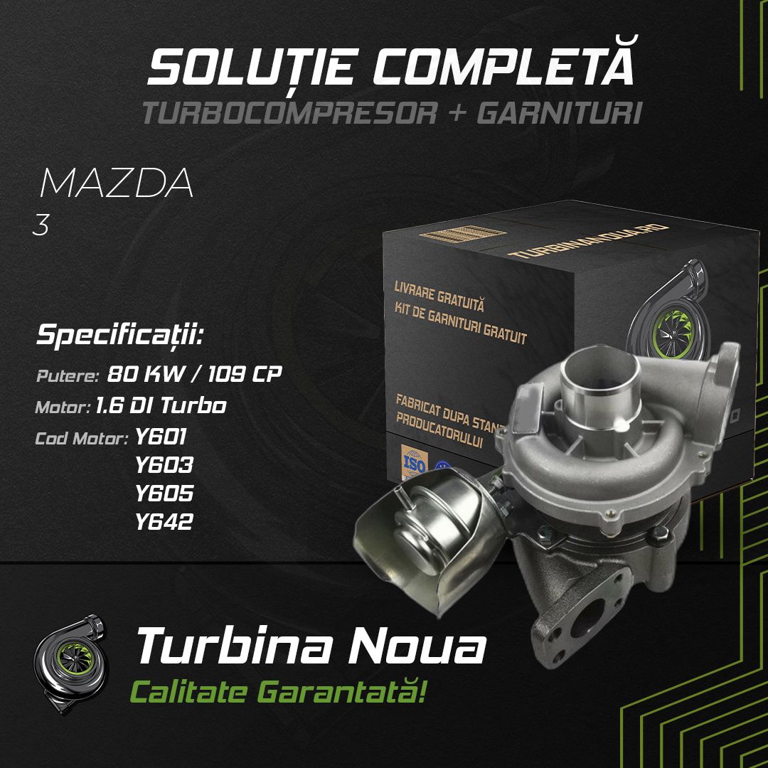 Turbina MAZDA 3 1.6 DI Turbo 80 KW / 109 CP Noua - Image 2