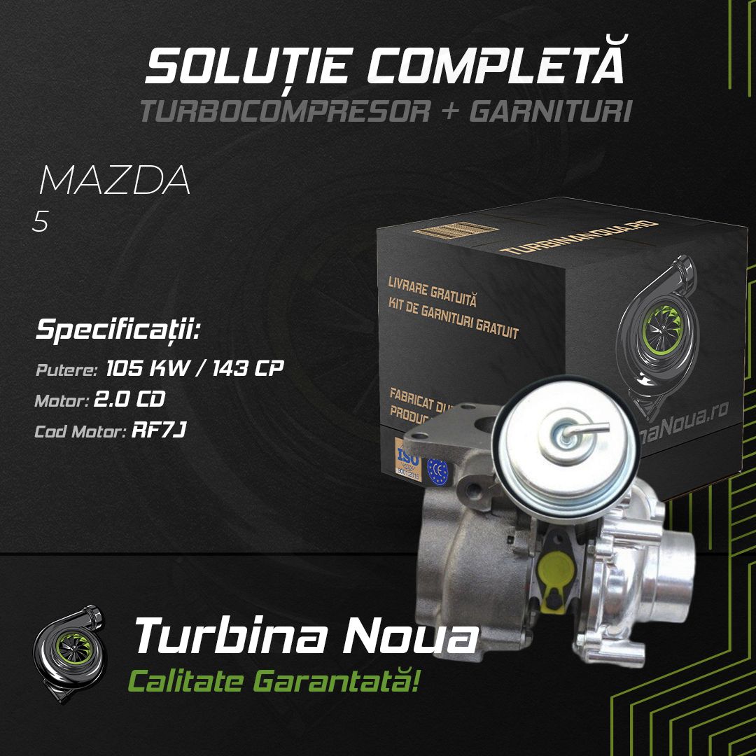 Turbina MAZDA 5 2.0 CD 105 KW / 143 CP Noua - Image 2