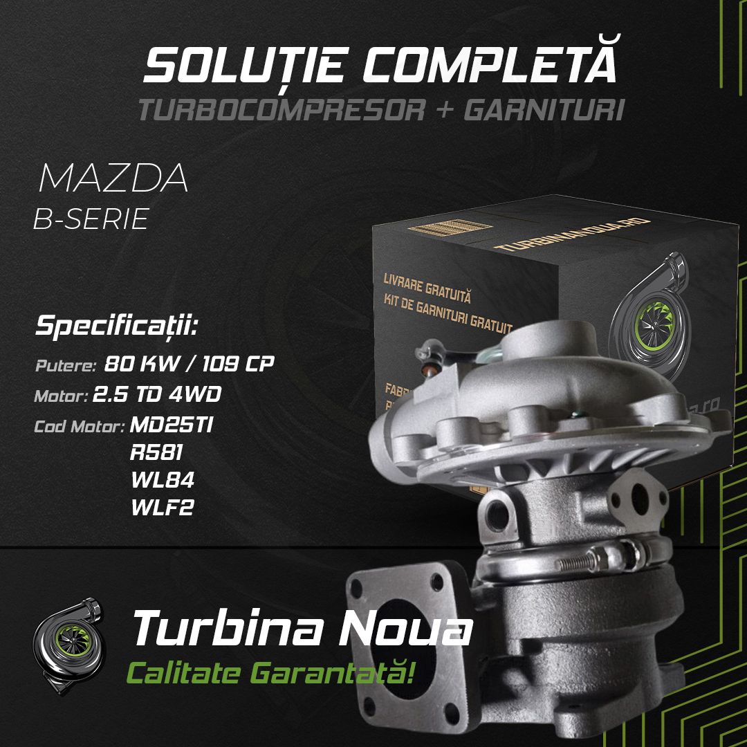 Turbina MAZDA B-SERIE 2.5 TD 4WD 80 KW / 109 CP Noua - Image 2