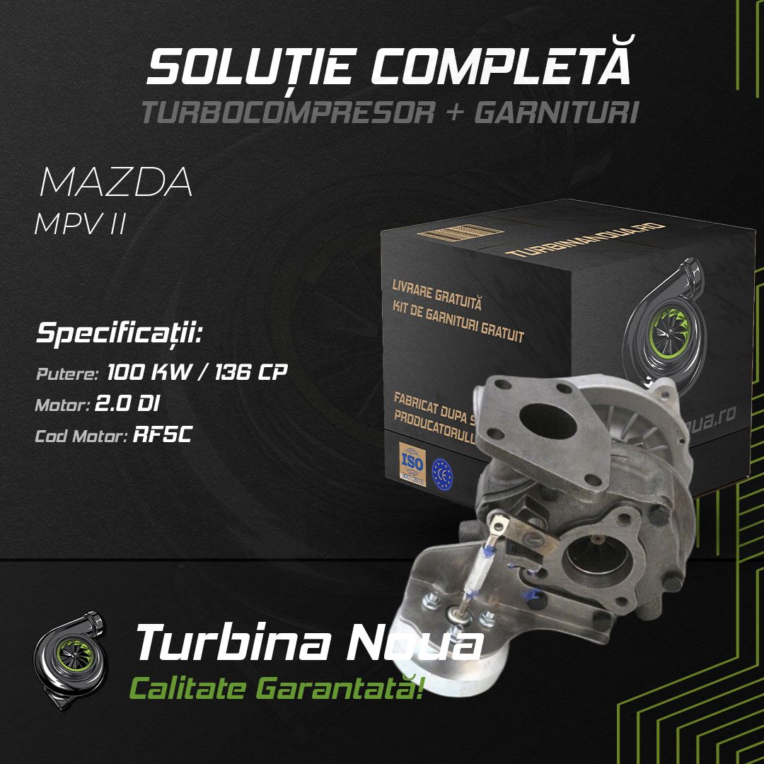 Turbina MAZDA MPV II 2.0 DI 100 KW / 136 CP Noua - Image 2