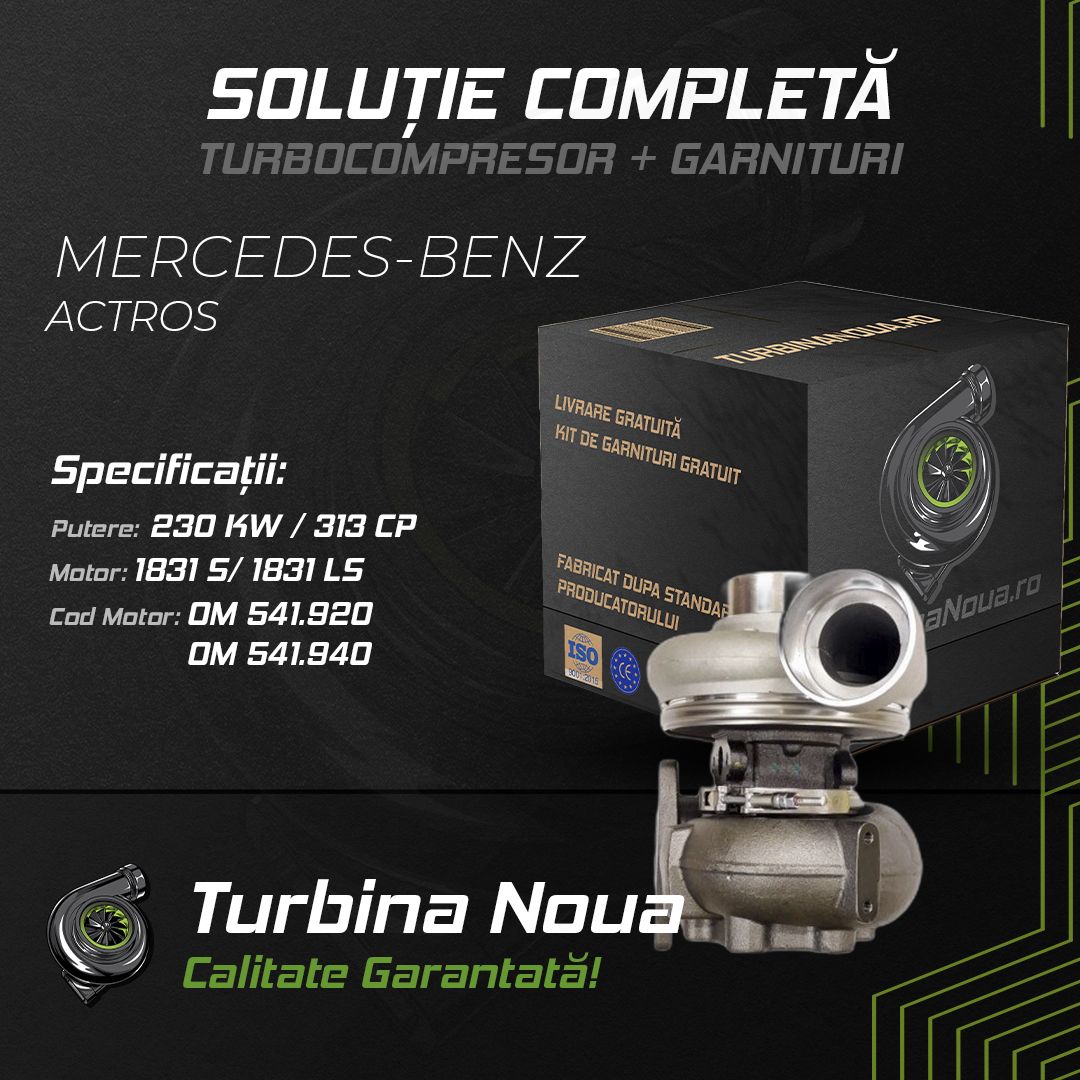 Turbina MERCEDES-BENZ ACTROS 1831 S; 1831 LS 230 KW / 313 CP Noua - Image 2