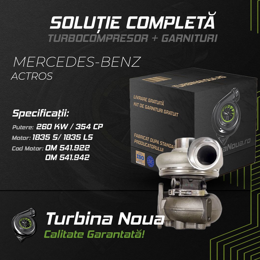 Turbina MERCEDES-BENZ ACTROS 1835 S; 1835 LS 260 KW / 354 CP Noua - Image 2
