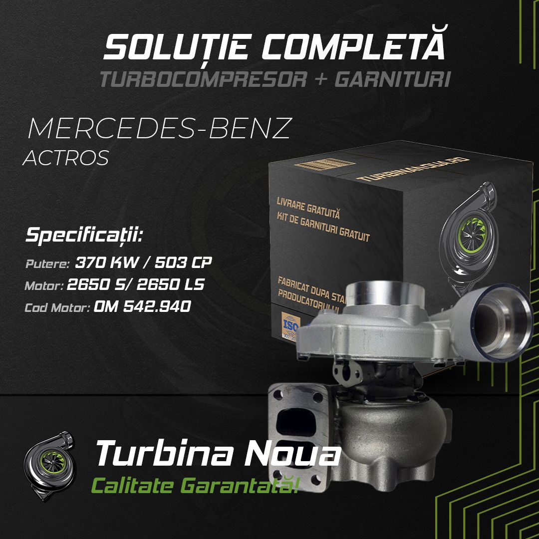 Turbina MERCEDES-BENZ ACTROS 2650 S; 2650 LS 370 KW / 503 CP Noua - Image 2