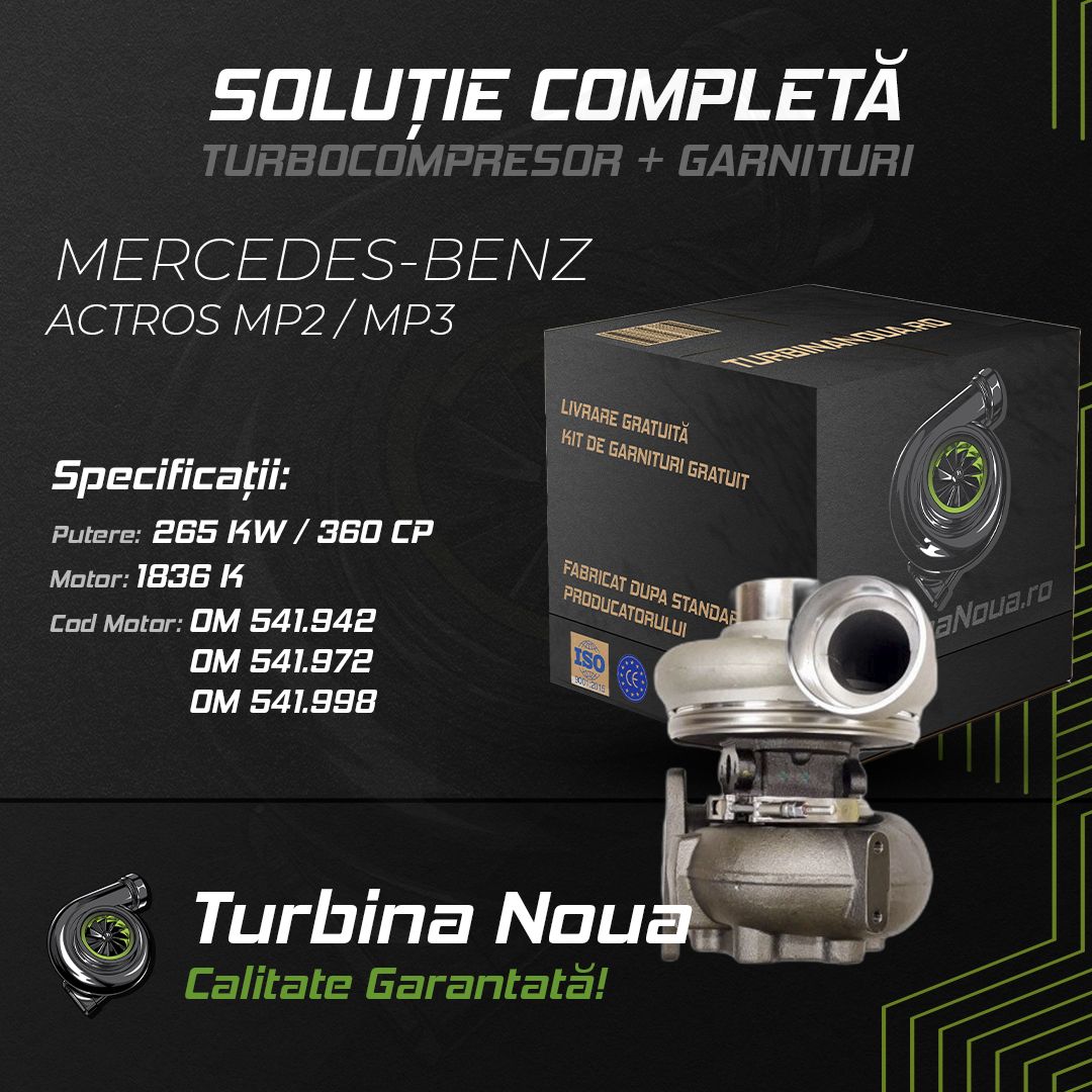 Turbina MERCEDES-BENZ ACTROS MP2 / MP3 1836 K 265 KW / 360 CP Noua - Image 2