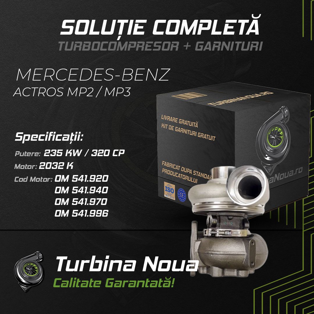 Turbina MERCEDES-BENZ ACTROS MP2 / MP3 2032 K 235 KW / 320 CP Noua - Image 2