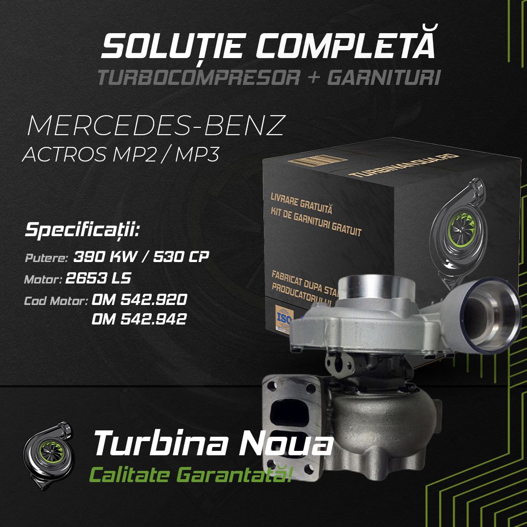 Turbina MERCEDES-BENZ ACTROS MP2 / MP3 2653 LS 390 KW / 530 CP Noua - Image 2