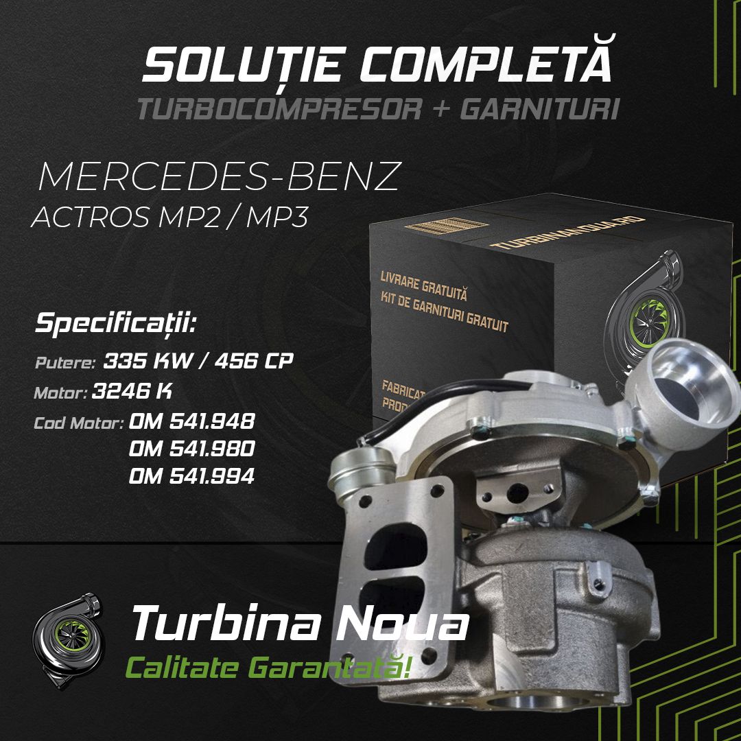 Turbina MERCEDES-BENZ ACTROS MP2 / MP3 3246 K 335 KW / 456 CP Noua - Image 2