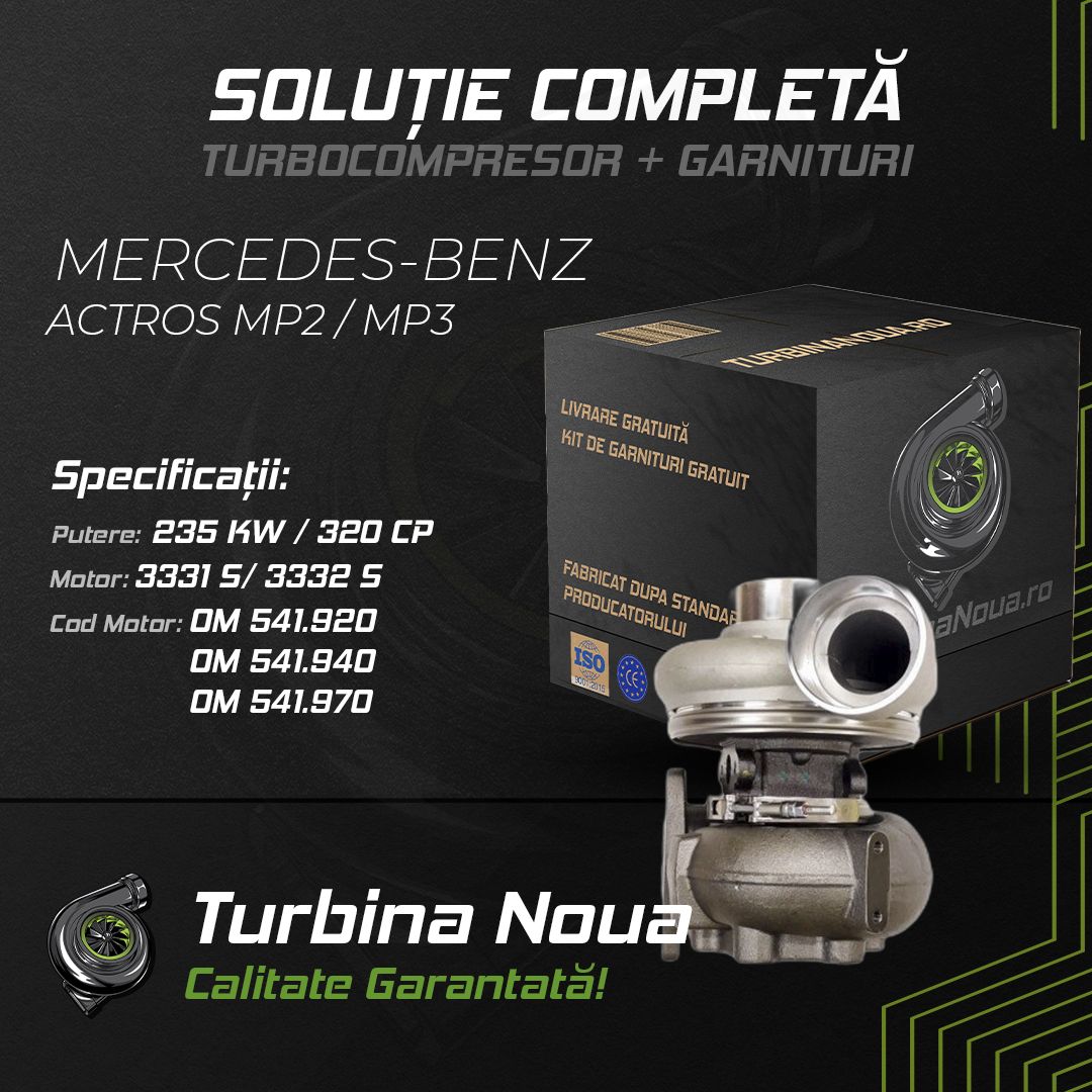 Turbina MERCEDES-BENZ ACTROS MP2 / MP3 3331 S; 3332 S 235 KW / 320 CP Noua - Image 2