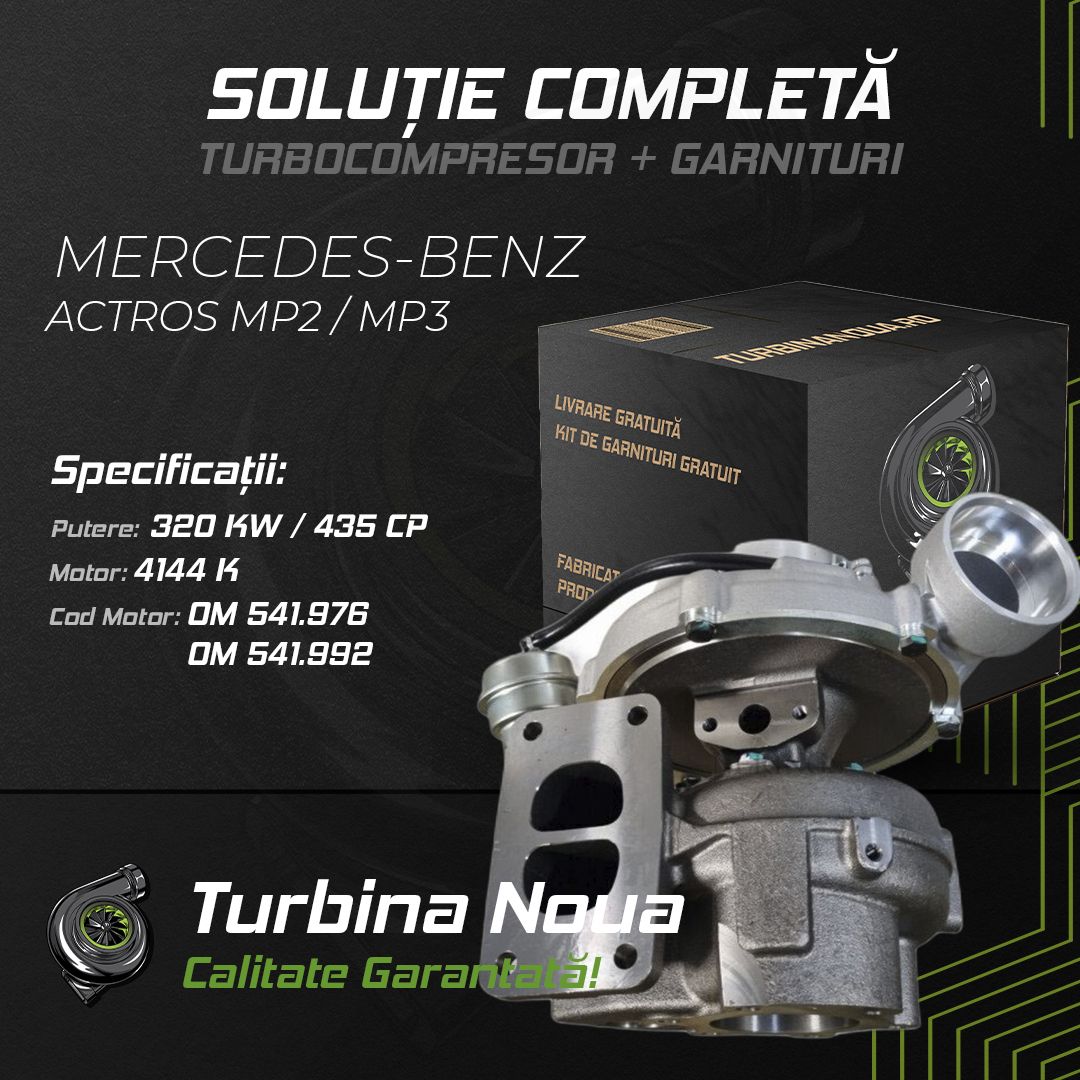 Turbina MERCEDES-BENZ ACTROS MP2 / MP3 4144 K 320 KW / 435 CP Noua - Image 2