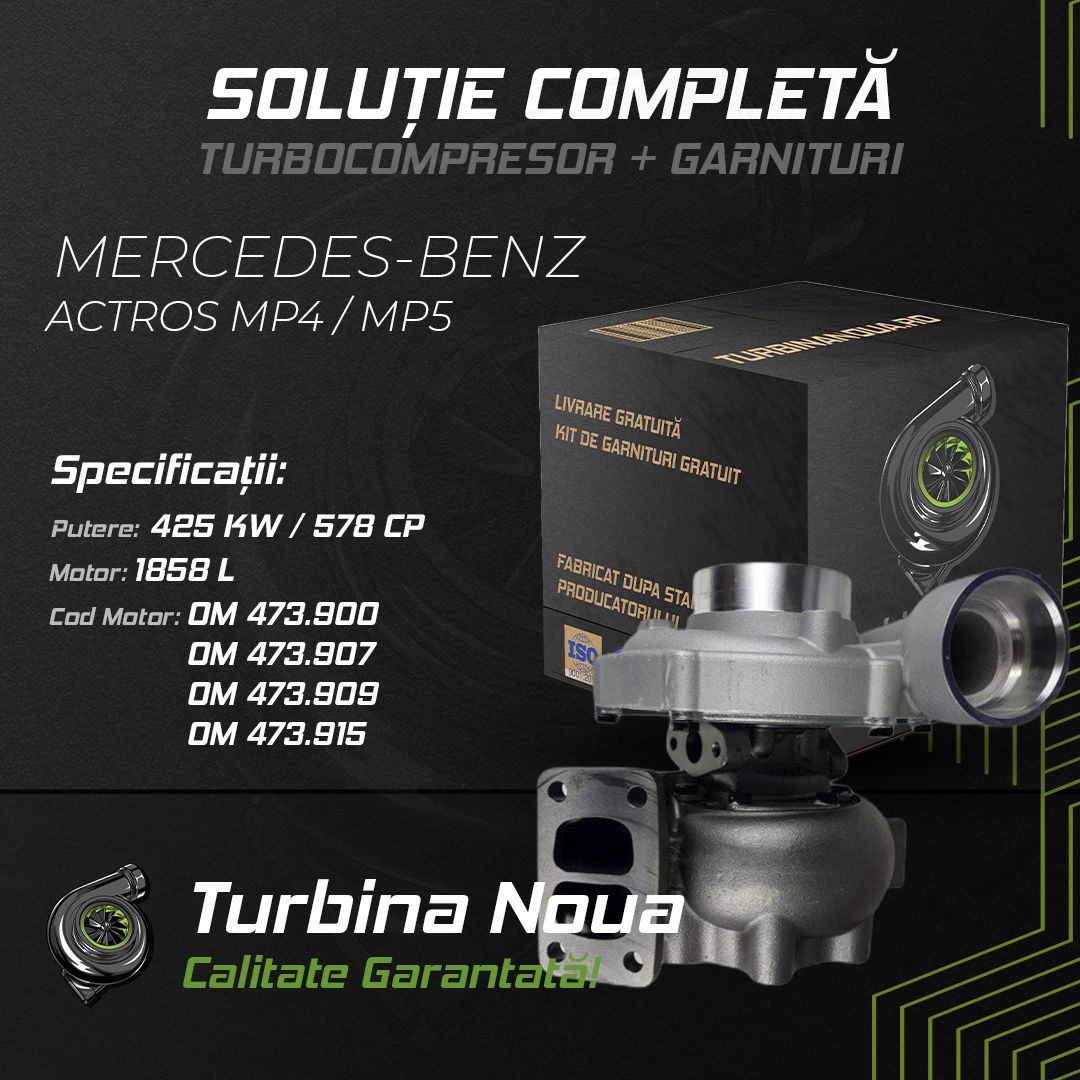 Turbina MERCEDES-BENZ ACTROS MP4 / MP5 1858 L 425 KW / 578 CP Noua - Image 2