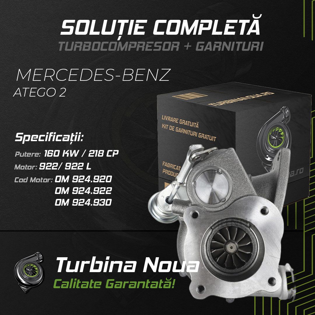 Turbina MERCEDES-BENZ ATEGO 2 922; 922 L 160 KW / 218 CP Noua - Image 2