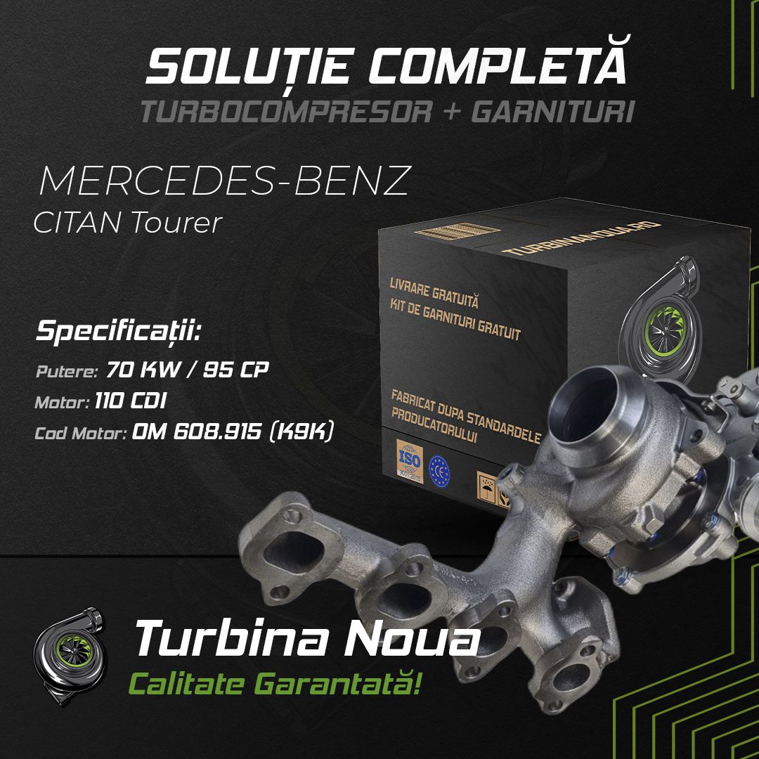 Turbina MERCEDES-BENZ CITAN Tourer 110 CDI 70 KW / 95 CP Noua - Image 2