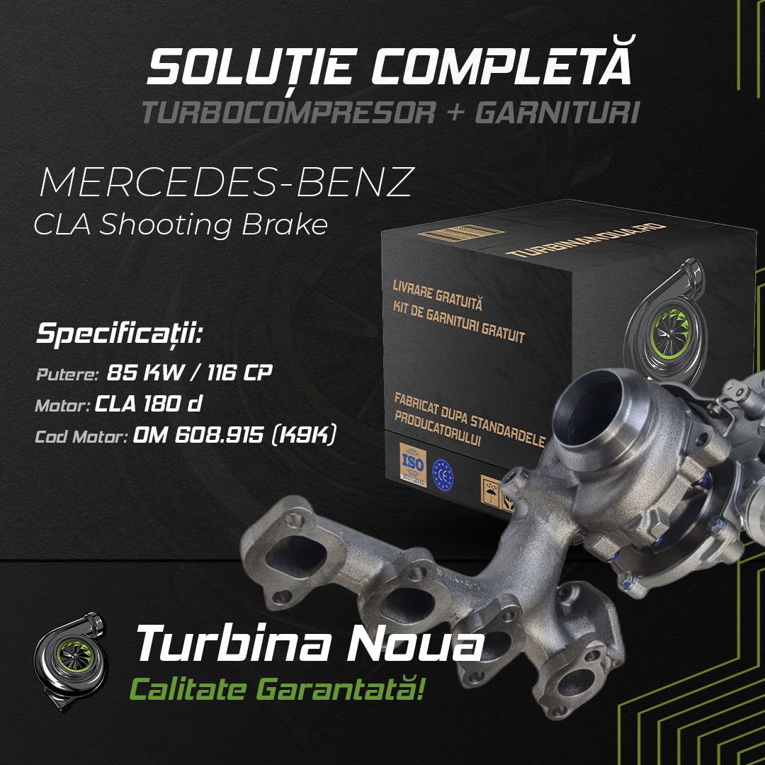 Turbina MERCEDES-BENZ CLA Shooting Brake CLA 180 d 85 KW / 116 CP Noua - Image 2