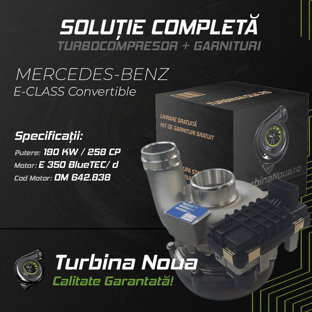 Turbina MERCEDES-BENZ E-CLASS Convertible E 350 BlueTEC/ d 190 KW / 258 CP Noua - Image 2