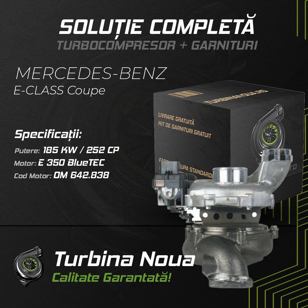 Turbina MERCEDES-BENZ E-CLASS Coupe E 350 BlueTEC 185 KW / 252 CP Noua - Image 2