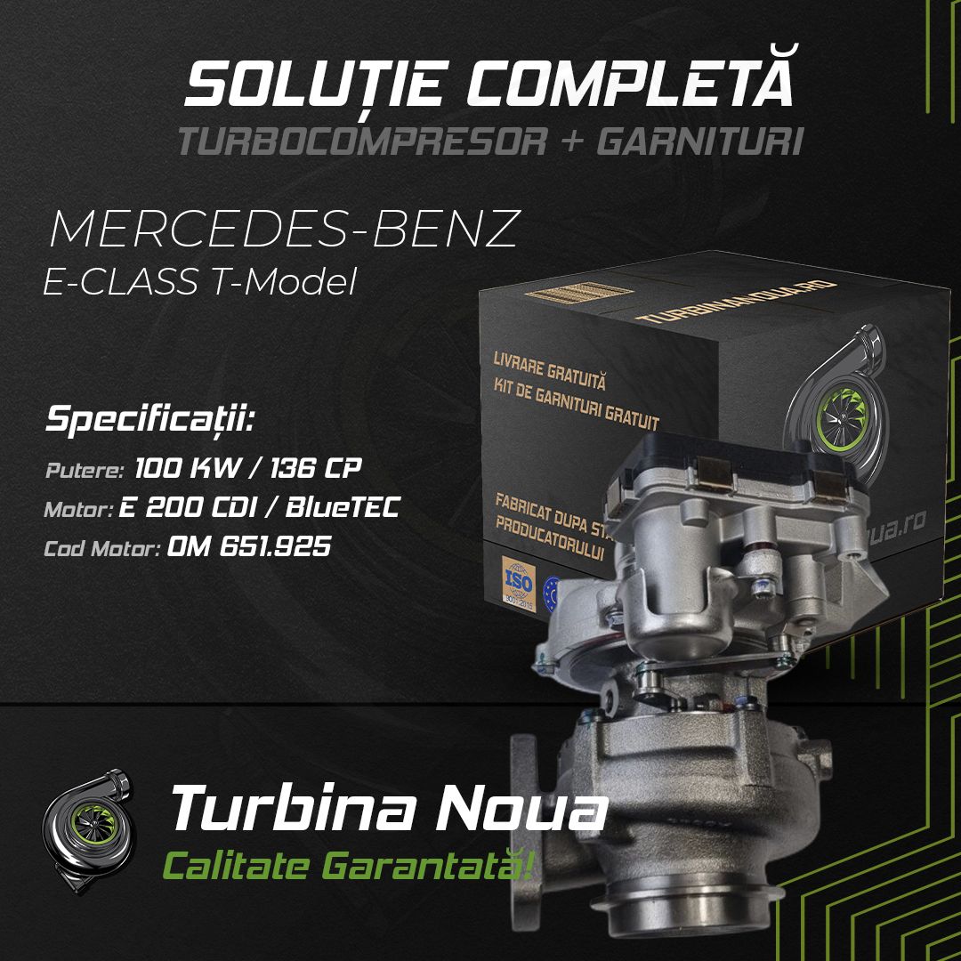 Turbina MERCEDES-BENZ E-CLASS T-Model E 200 CDI / BlueTEC 100 KW / 136 CP Noua - Image 2